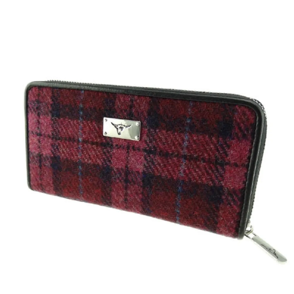 Glen Appin Harris Tweed Large Zip Purse LB2100 Staffa