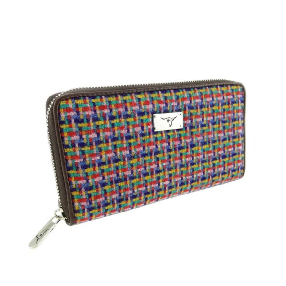 Glen Appin Harris Tweed Large Zip Purse LB2100 Staffa