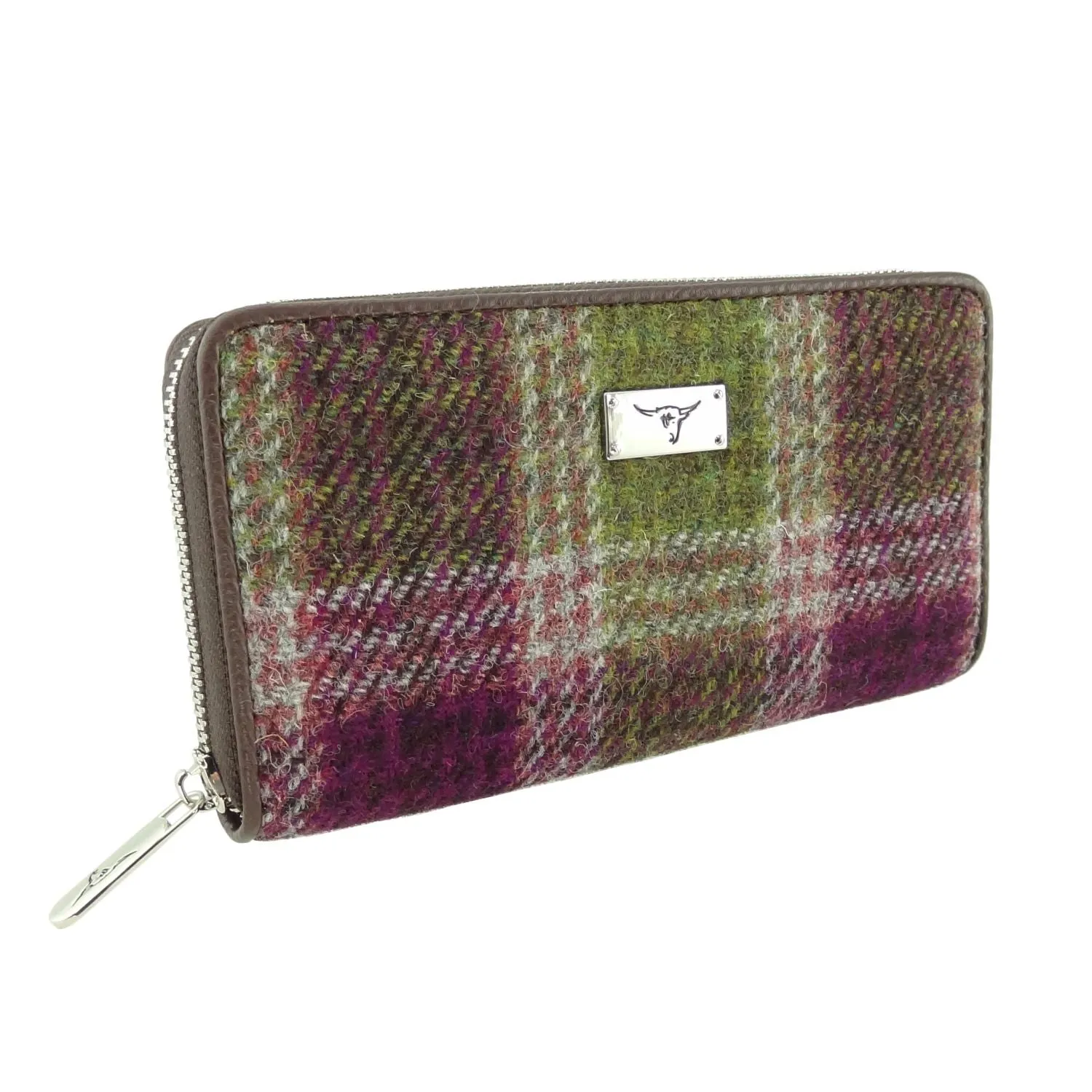 Glen Appin Harris Tweed Large Zip Purse LB2100 Staffa