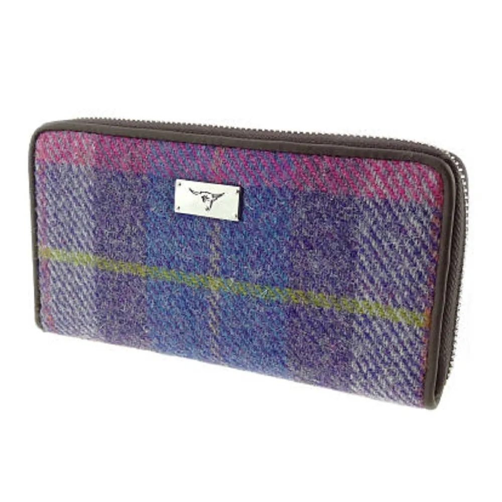 Glen Appin Harris Tweed Large Zip Purse LB2100 Staffa