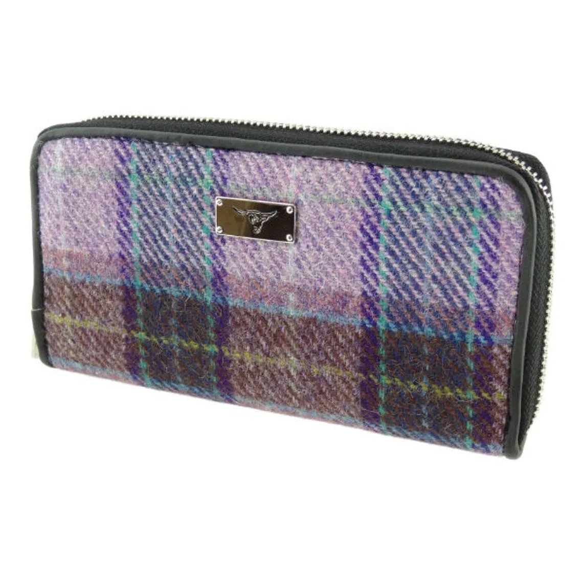 Glen Appin Harris Tweed Large Zip Purse LB2100 Staffa