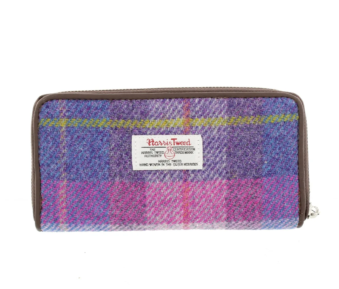 Glen Appin Harris Tweed Large Zip Purse LB2100 Staffa