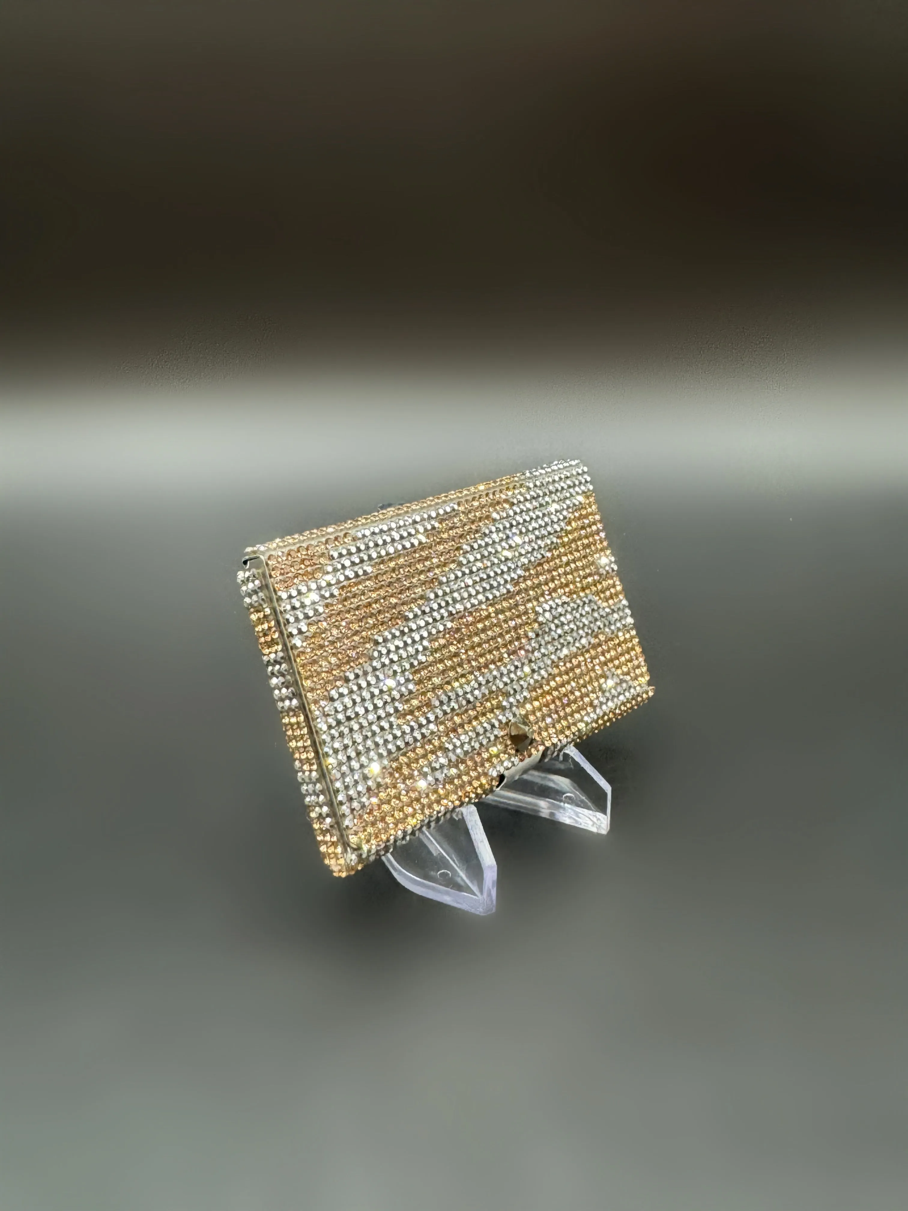 Gold and Silver Zebra Card Holder