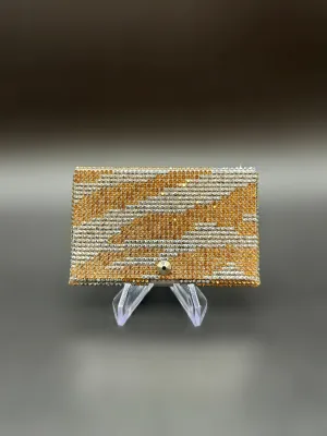 Gold and Silver Zebra Card Holder