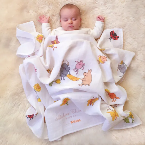 GOTS Certified Organic Swaddle - Atelier Choux x Weleda