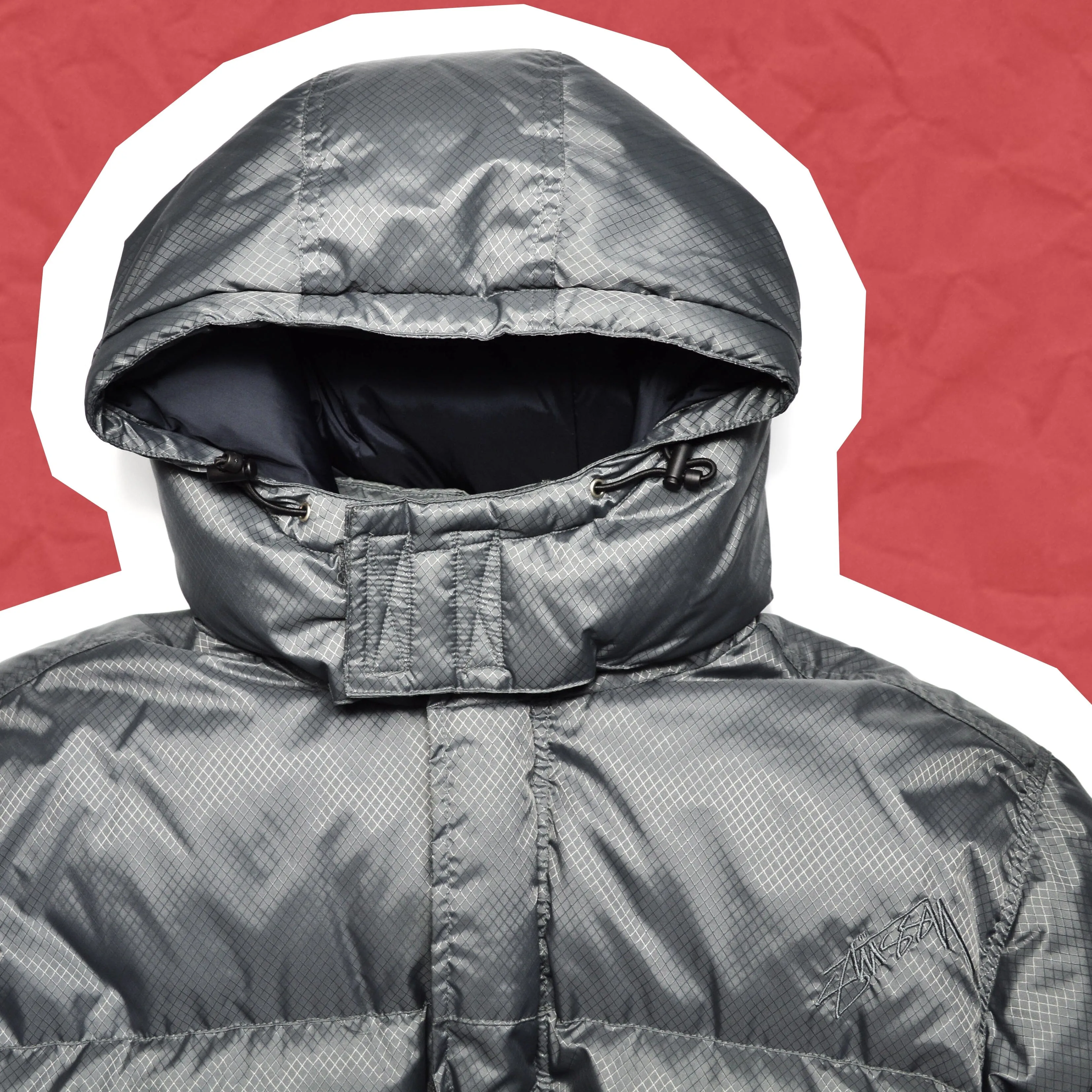 Grey Ripstop Multi-compartment Tactical Puffer Jacket (~M~)