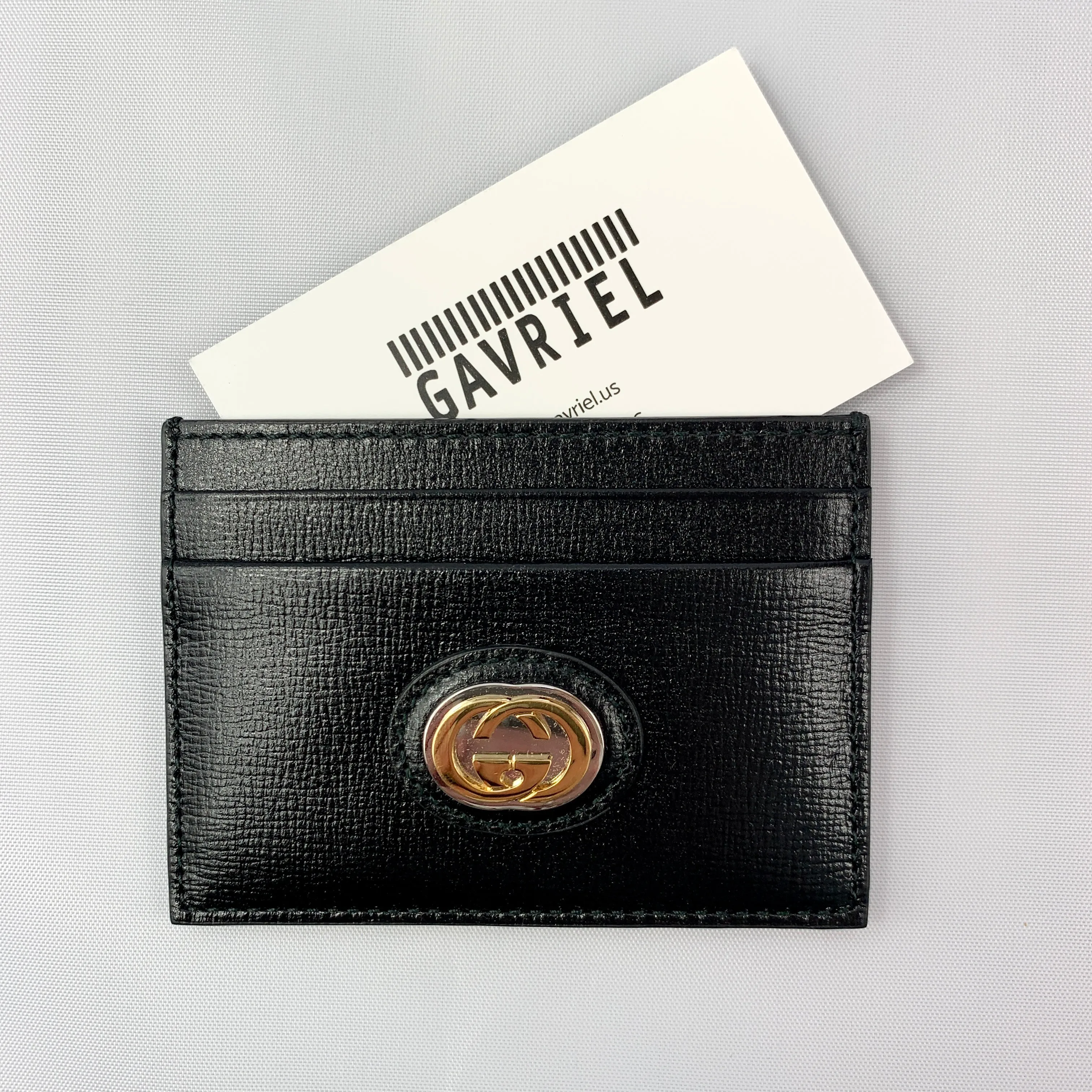 Gucci GG Marina Card Holder in Black