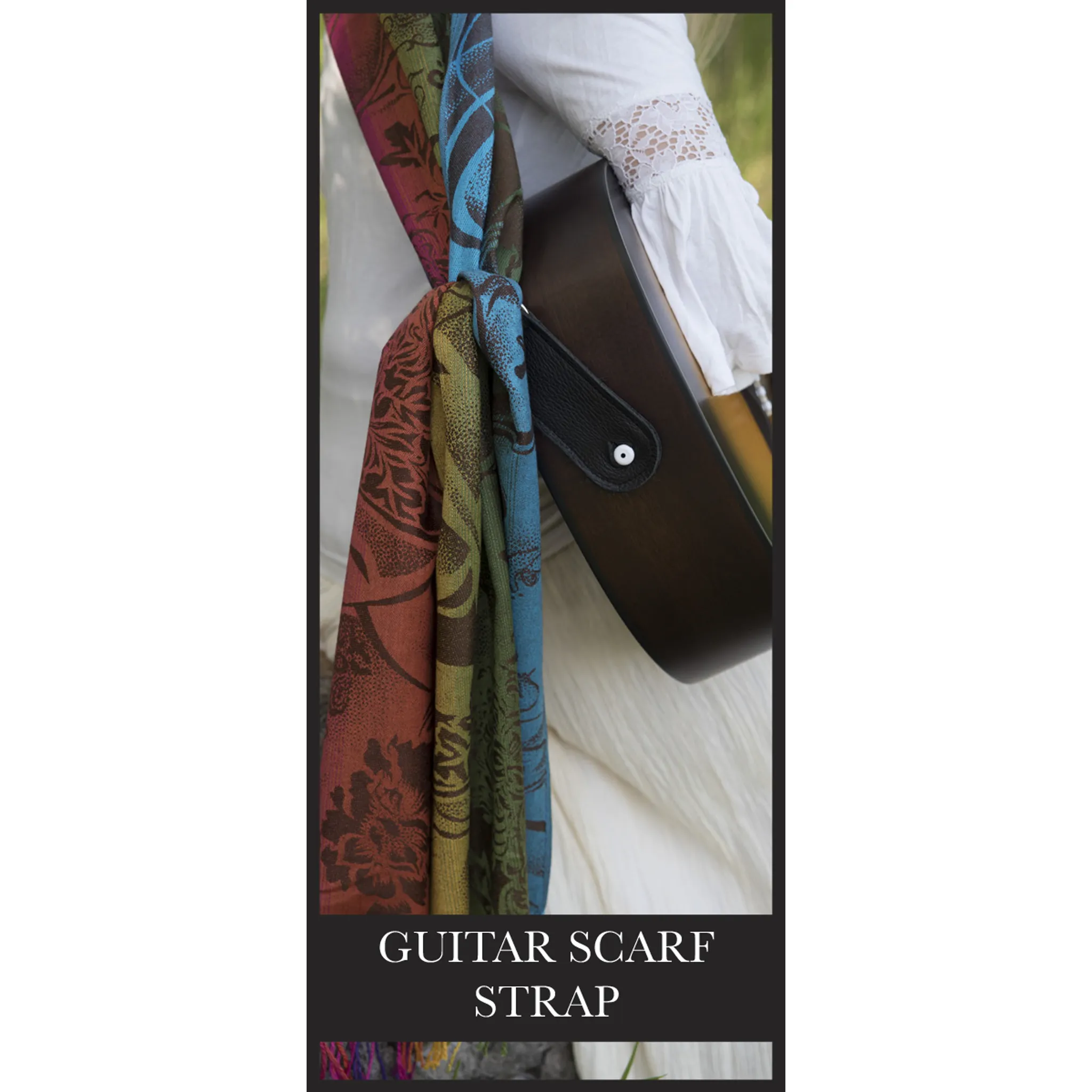 Guitar Scarf Strap - Rainbow Fade