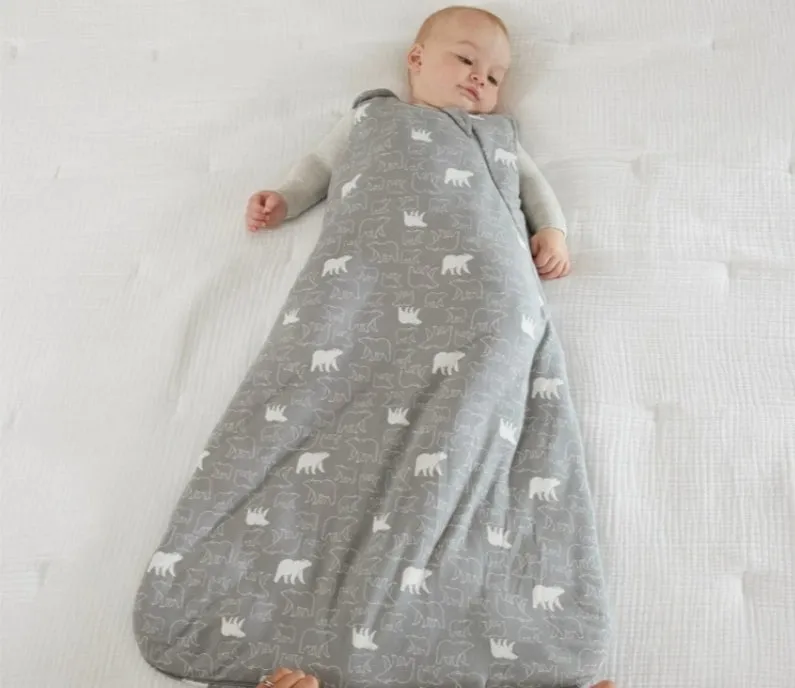 GunaMuna Polar Bears Quilted 4 Season 2.5 TOG Bamboo Sleep Sack : Sizes 3m to 36m