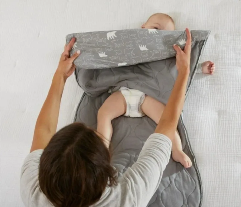GunaMuna Polar Bears Quilted 4 Season 2.5 TOG Bamboo Sleep Sack : Sizes 3m to 36m