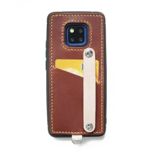 Handmade Green Leather Huawei Mate 20 Pro Case with Card Holder CONTRAST COLOR Huawei Mate 20 Pro Leather Case