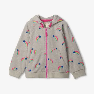 Hatley Full Zip Raglan Hoodie - Rainbow Stars