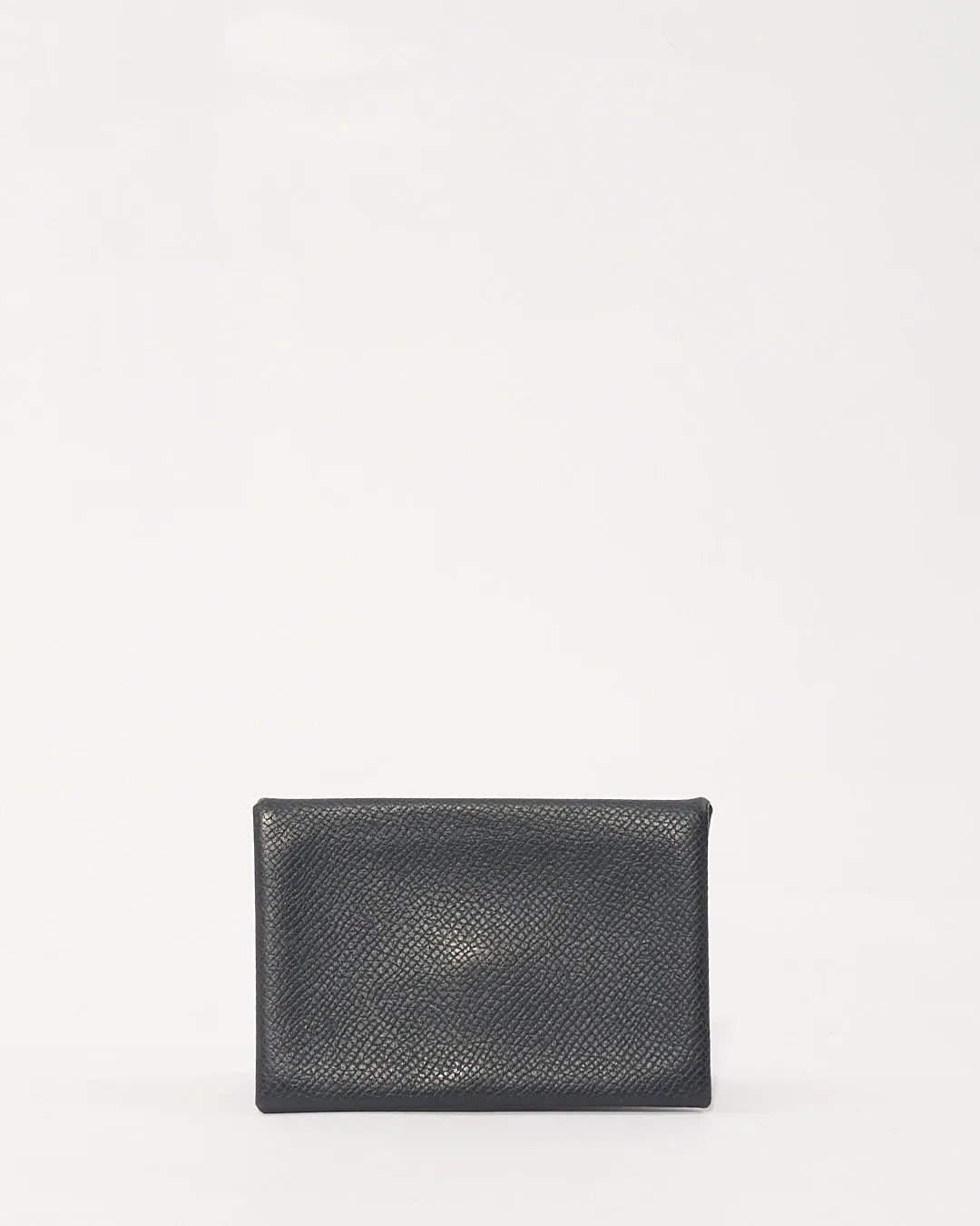 Hermes Black Leather Calvi Card Holder
