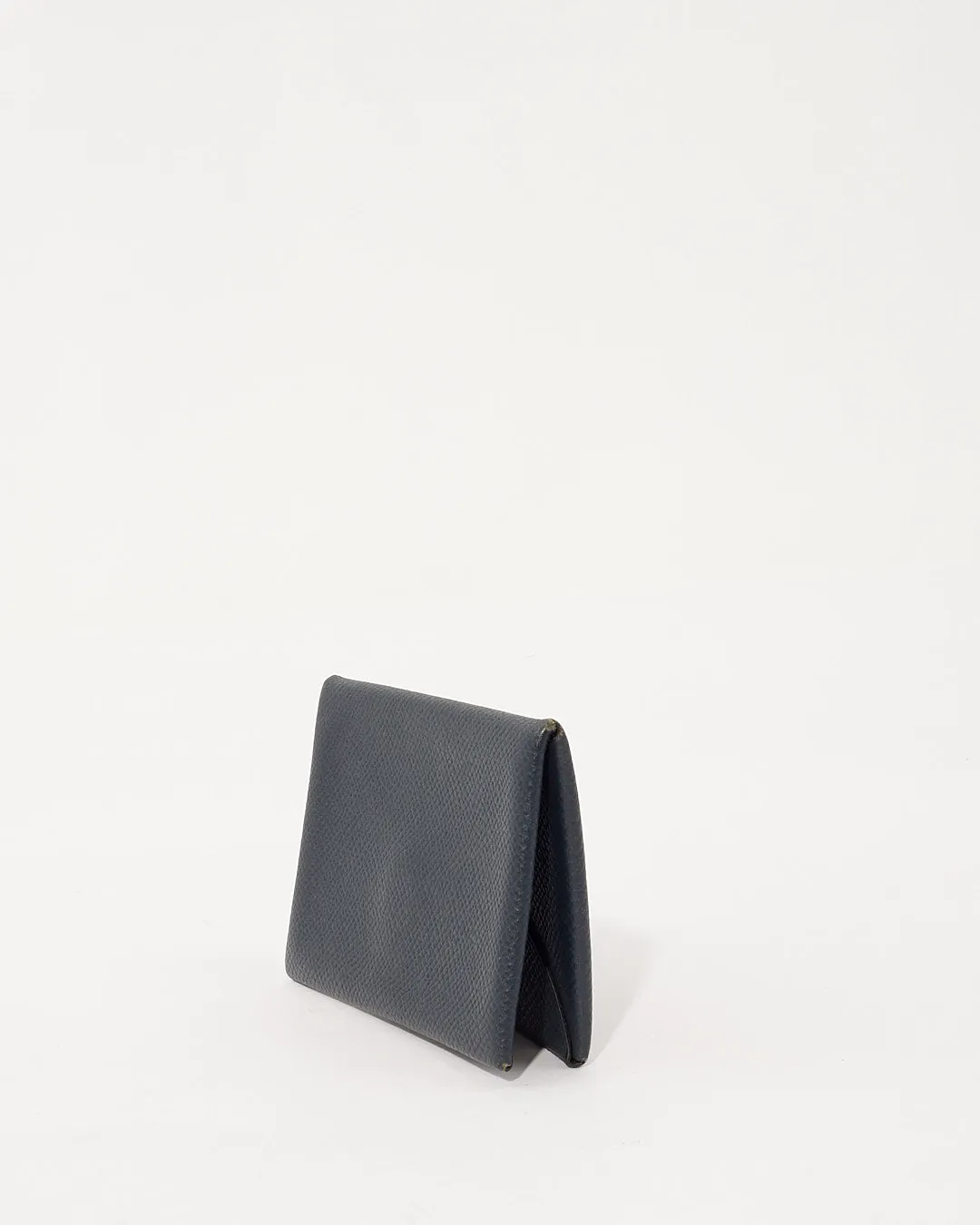 Hermes Black Leather Calvi Card Holder