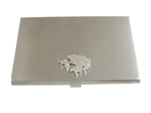 Hong Kong Map Shape Business Card Holder