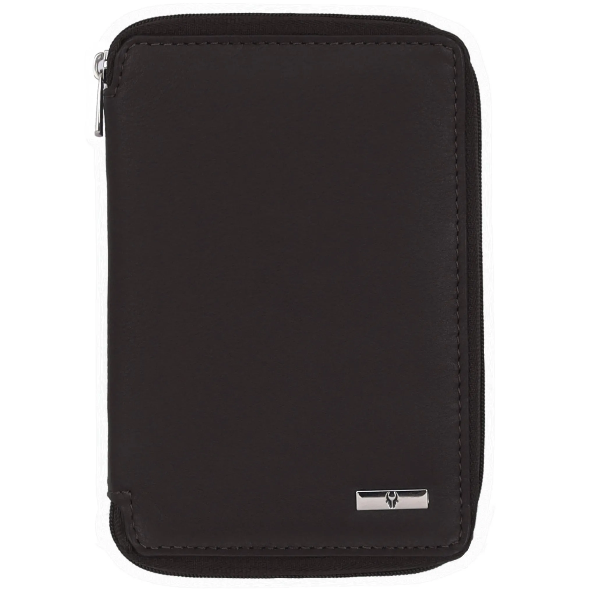 HUDSON RFID Protected Maroon Leather Passport Holder for Men & Women