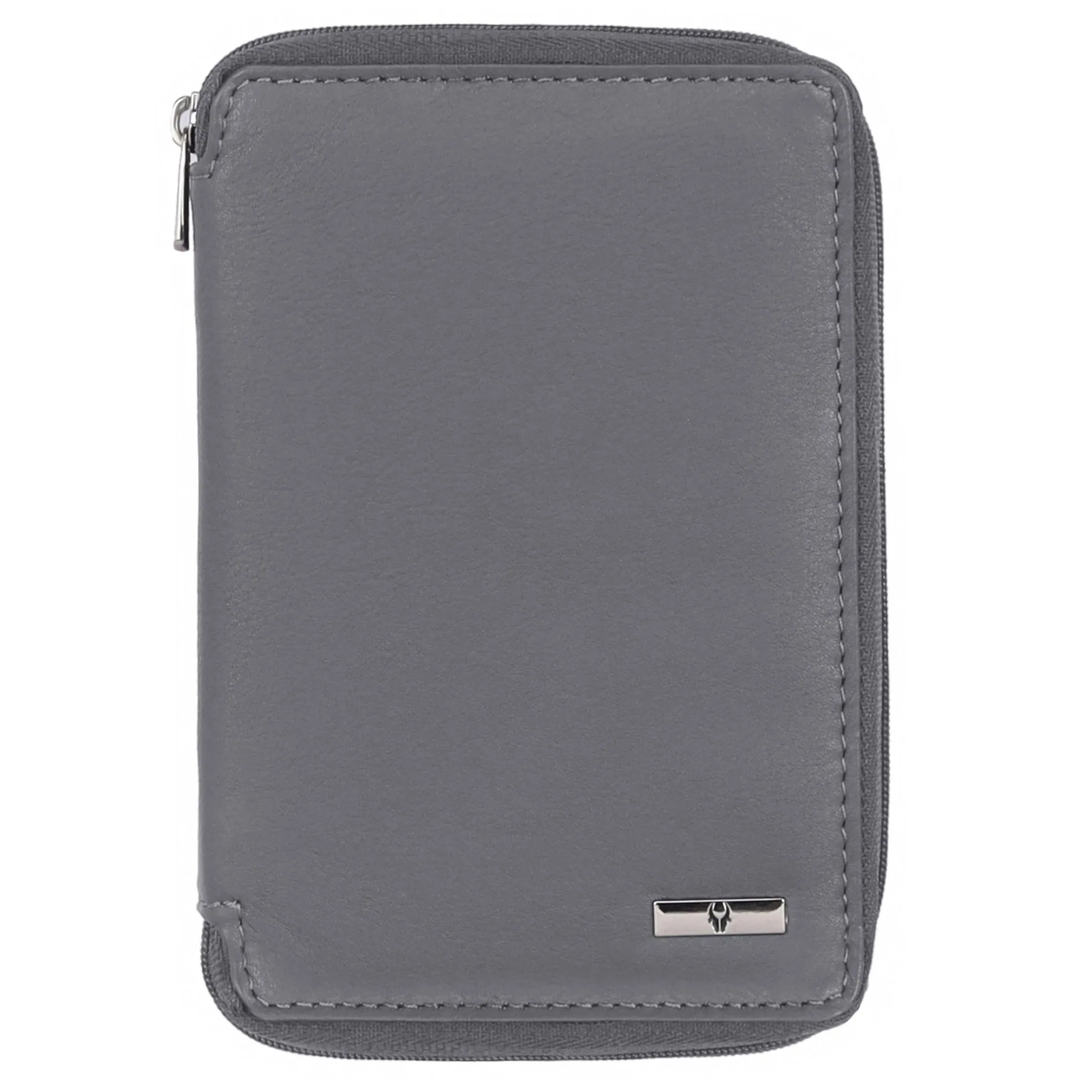 HUDSON RFID Protected Maroon Leather Passport Holder for Men & Women