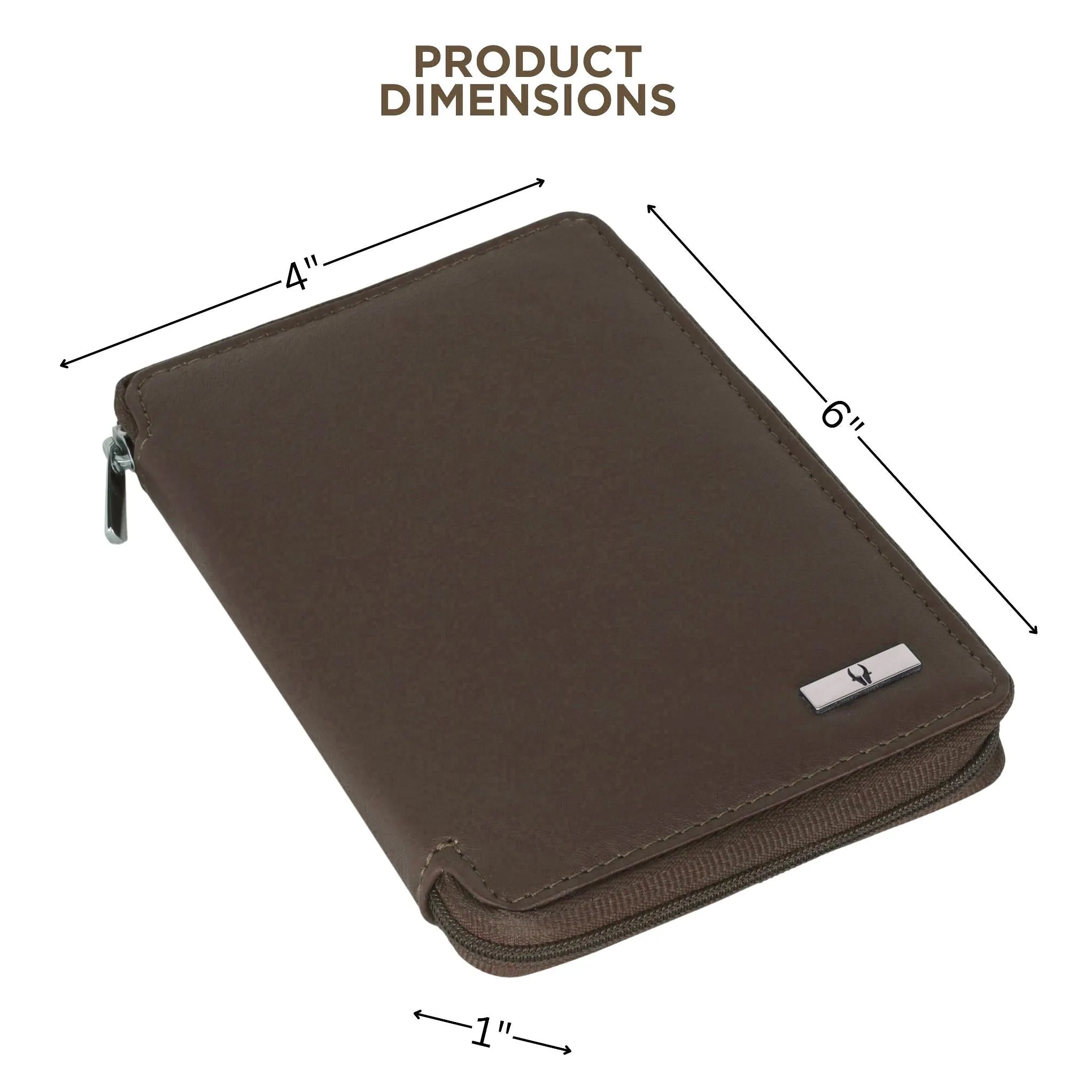 HUDSON RFID Protected Maroon Leather Passport Holder for Men & Women