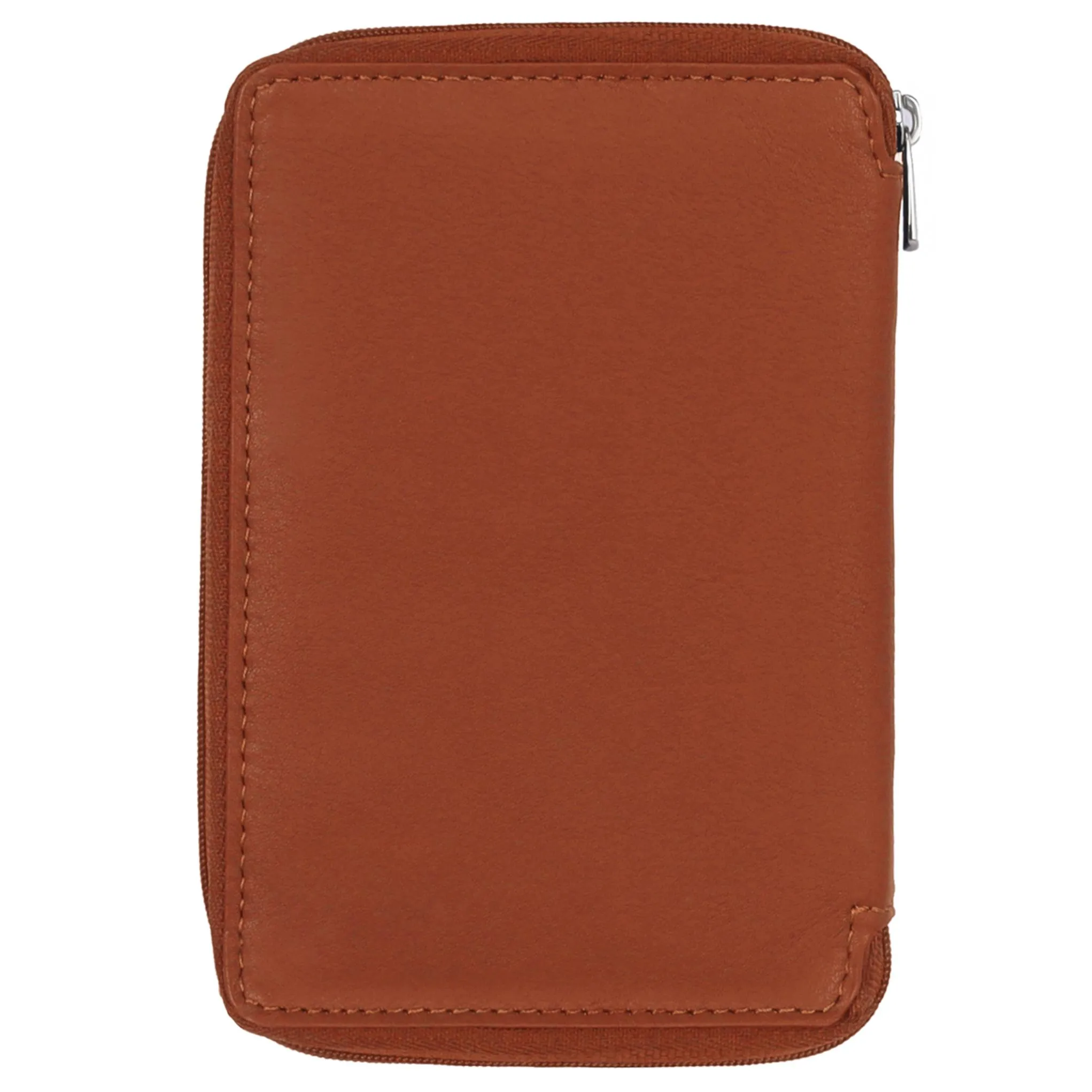 HUDSON RFID Protected Maroon Leather Passport Holder for Men & Women