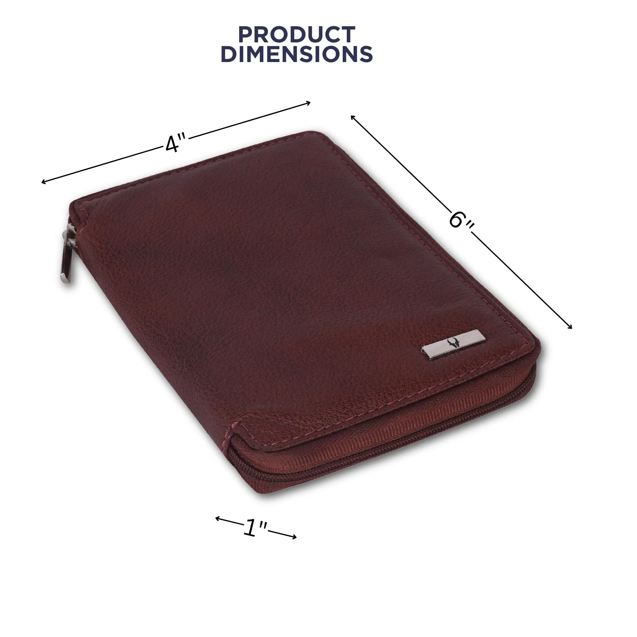 HUDSON RFID Protected Maroon Leather Passport Holder for Men & Women