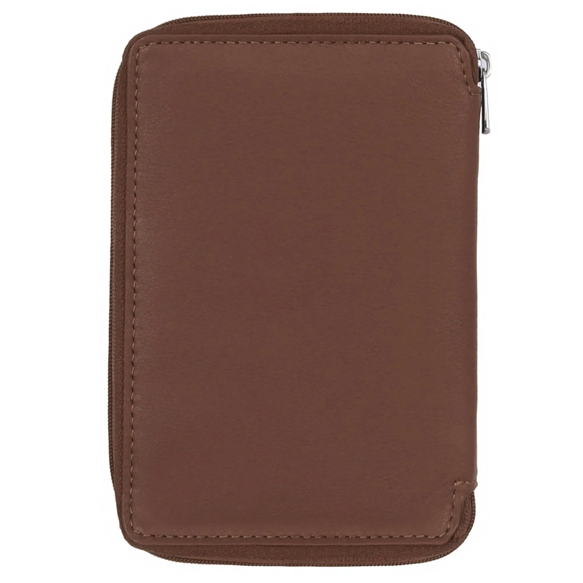 HUDSON RFID Protected Maroon Leather Passport Holder for Men & Women