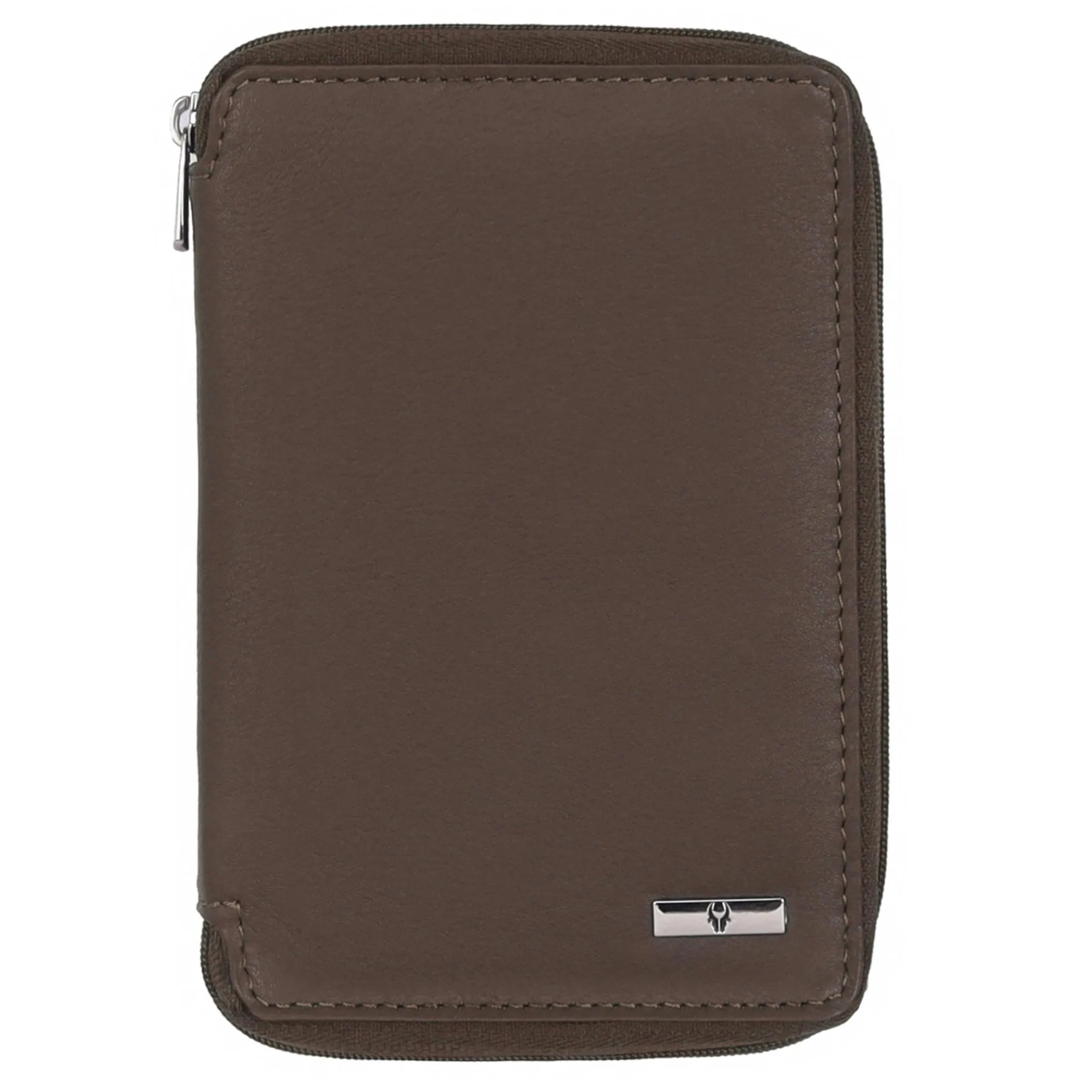 HUDSON RFID Protected Maroon Leather Passport Holder for Men & Women