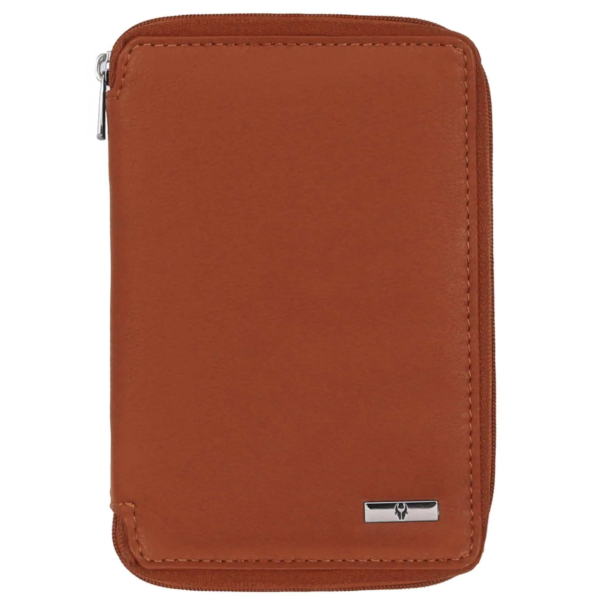 HUDSON RFID Protected Maroon Leather Passport Holder for Men & Women
