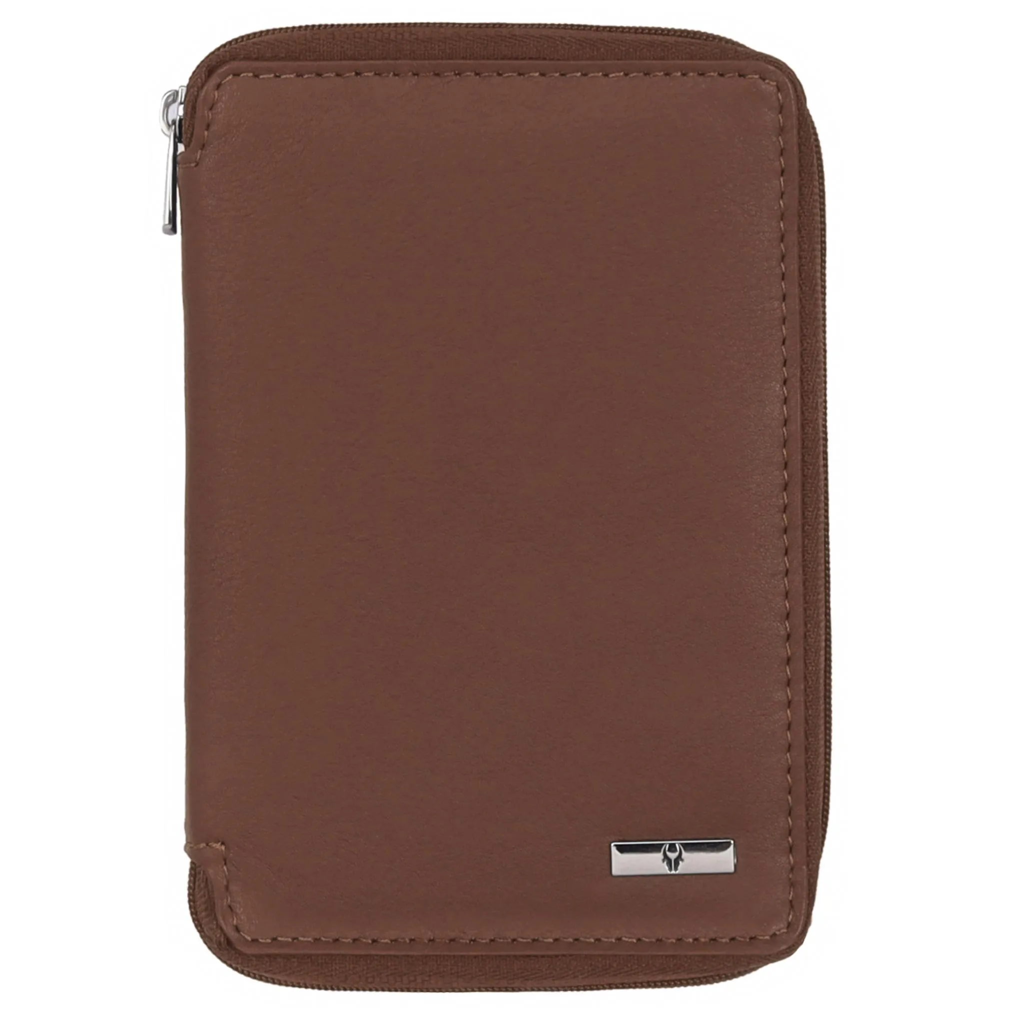 HUDSON RFID Protected Maroon Leather Passport Holder for Men & Women