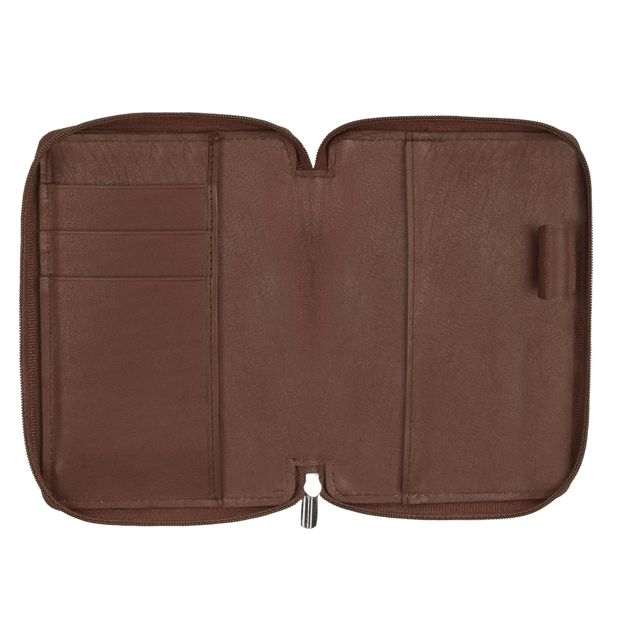 HUDSON RFID Protected Maroon Leather Passport Holder for Men & Women