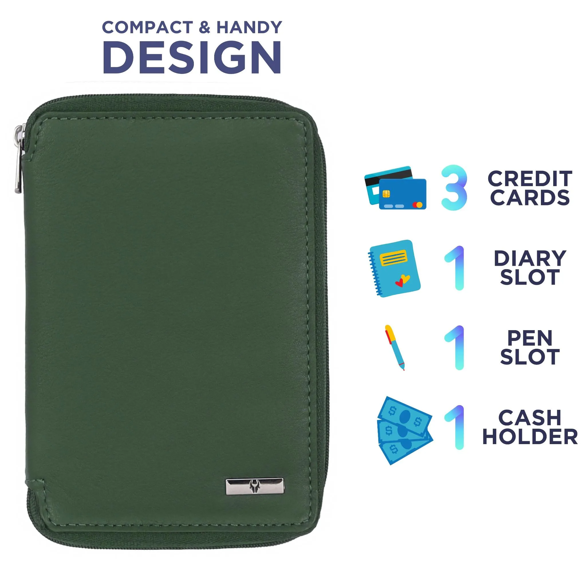 HUDSON RFID Protected Maroon Leather Passport Holder for Men & Women