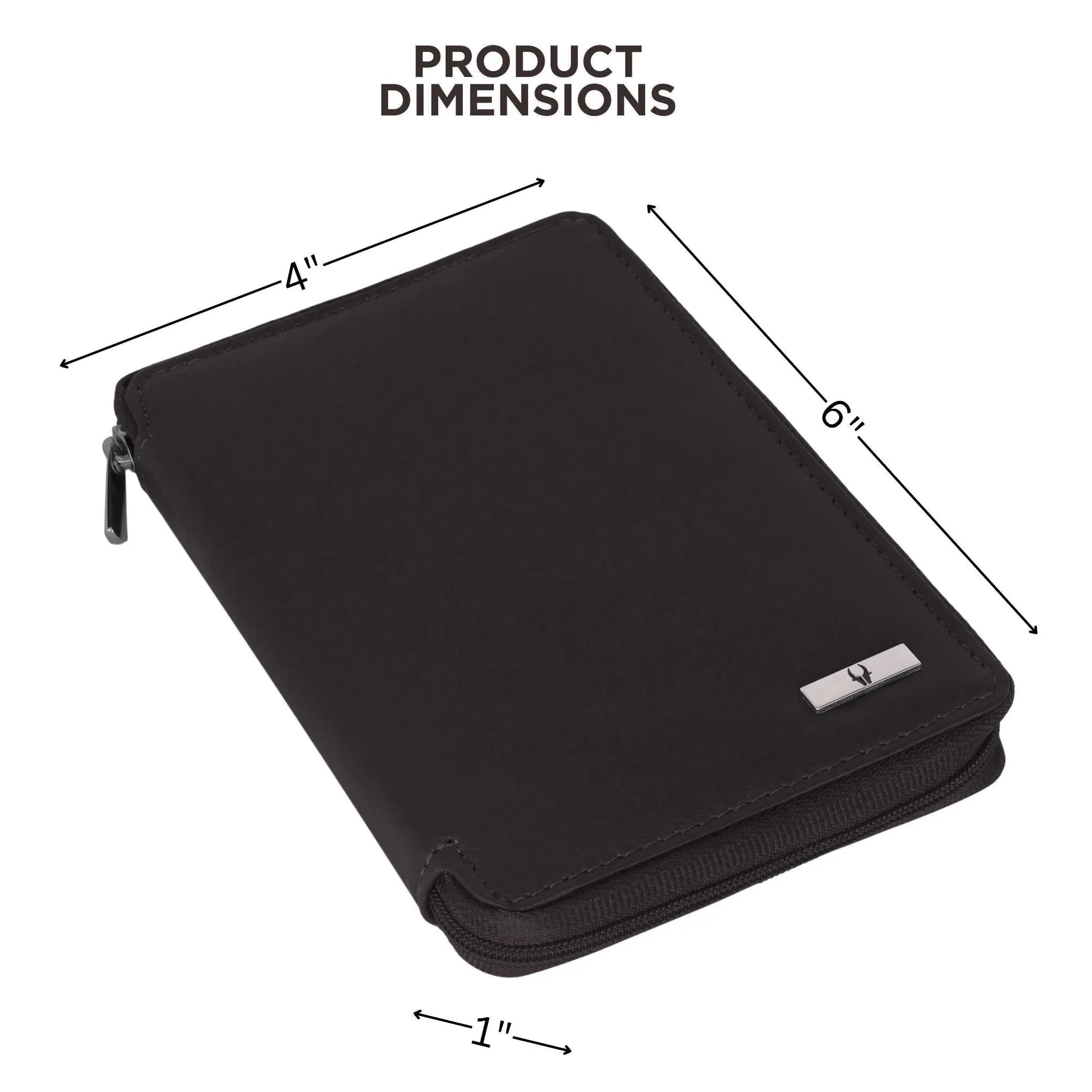HUDSON RFID Protected Maroon Leather Passport Holder for Men & Women