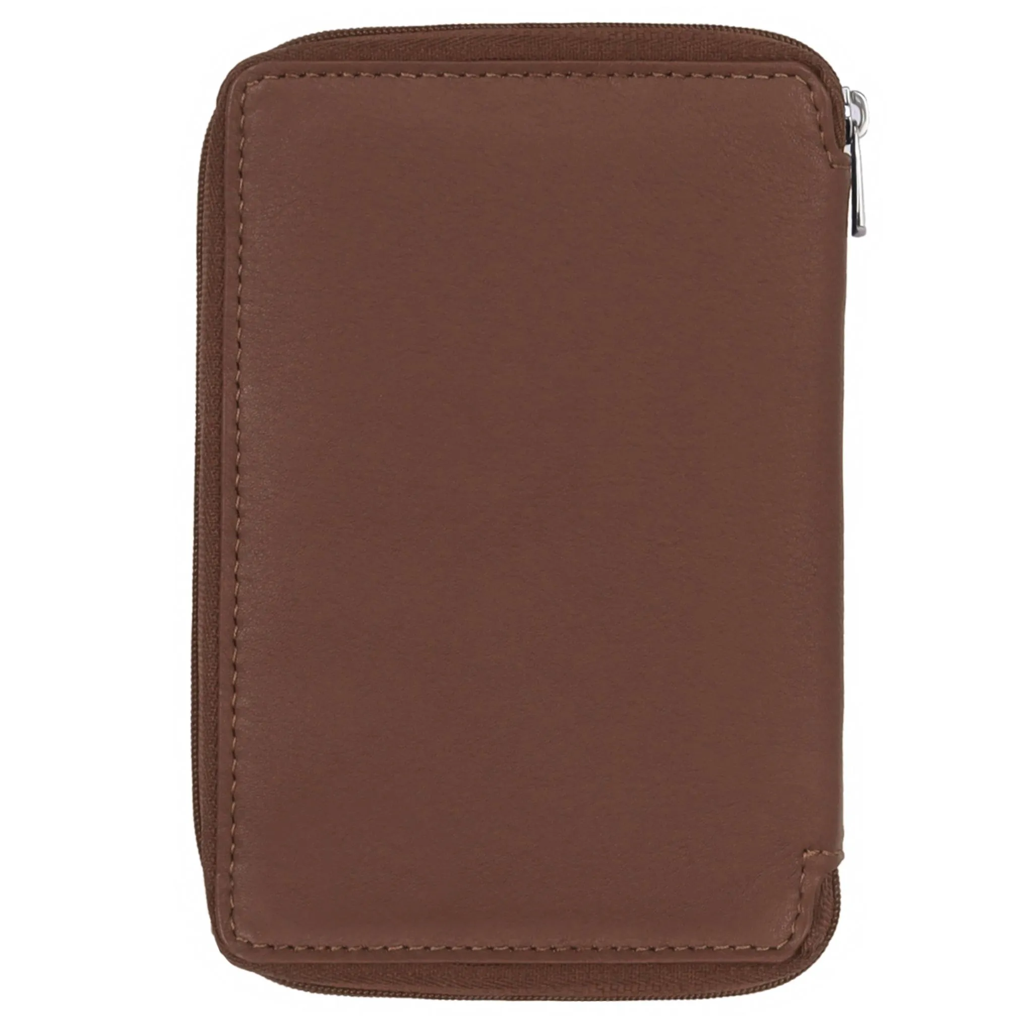 HUDSON RFID Protected Maroon Leather Passport Holder for Men & Women