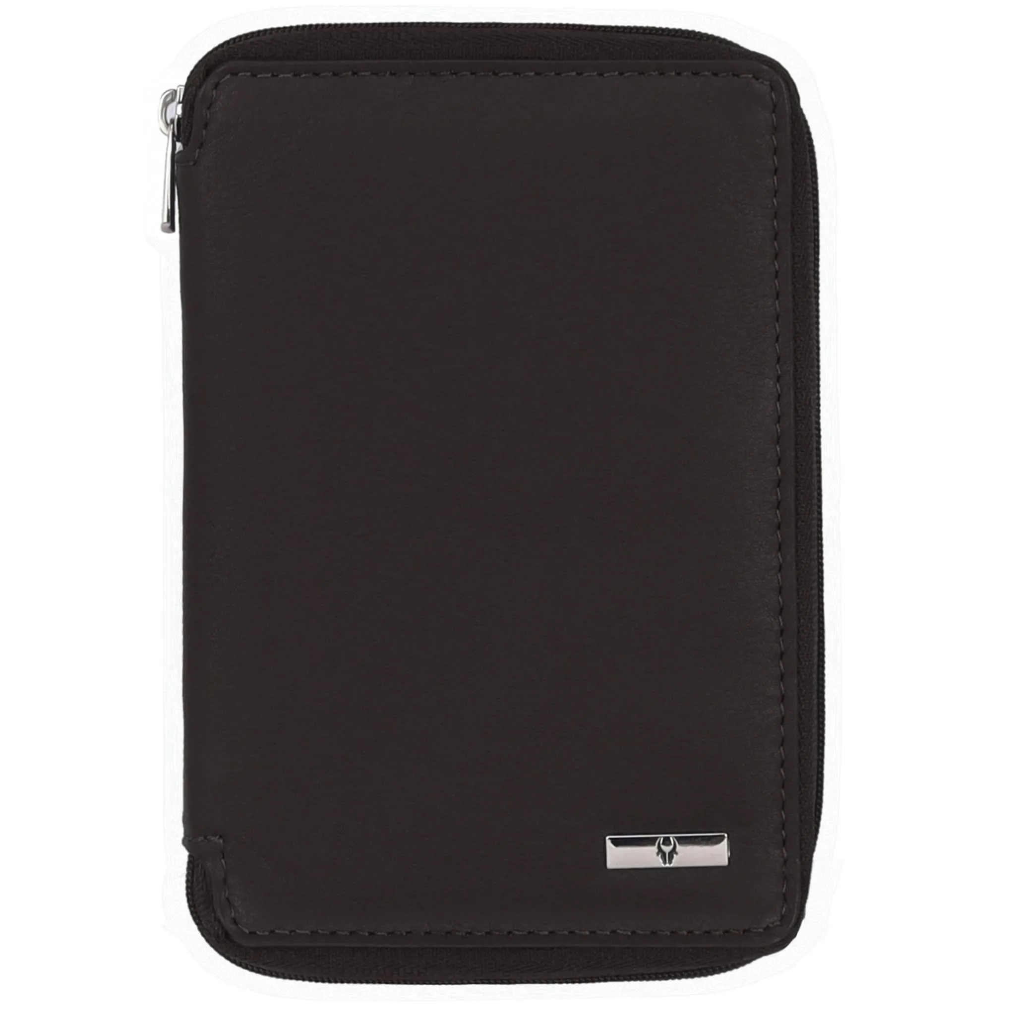 HUDSON RFID Protected Maroon Leather Passport Holder for Men & Women