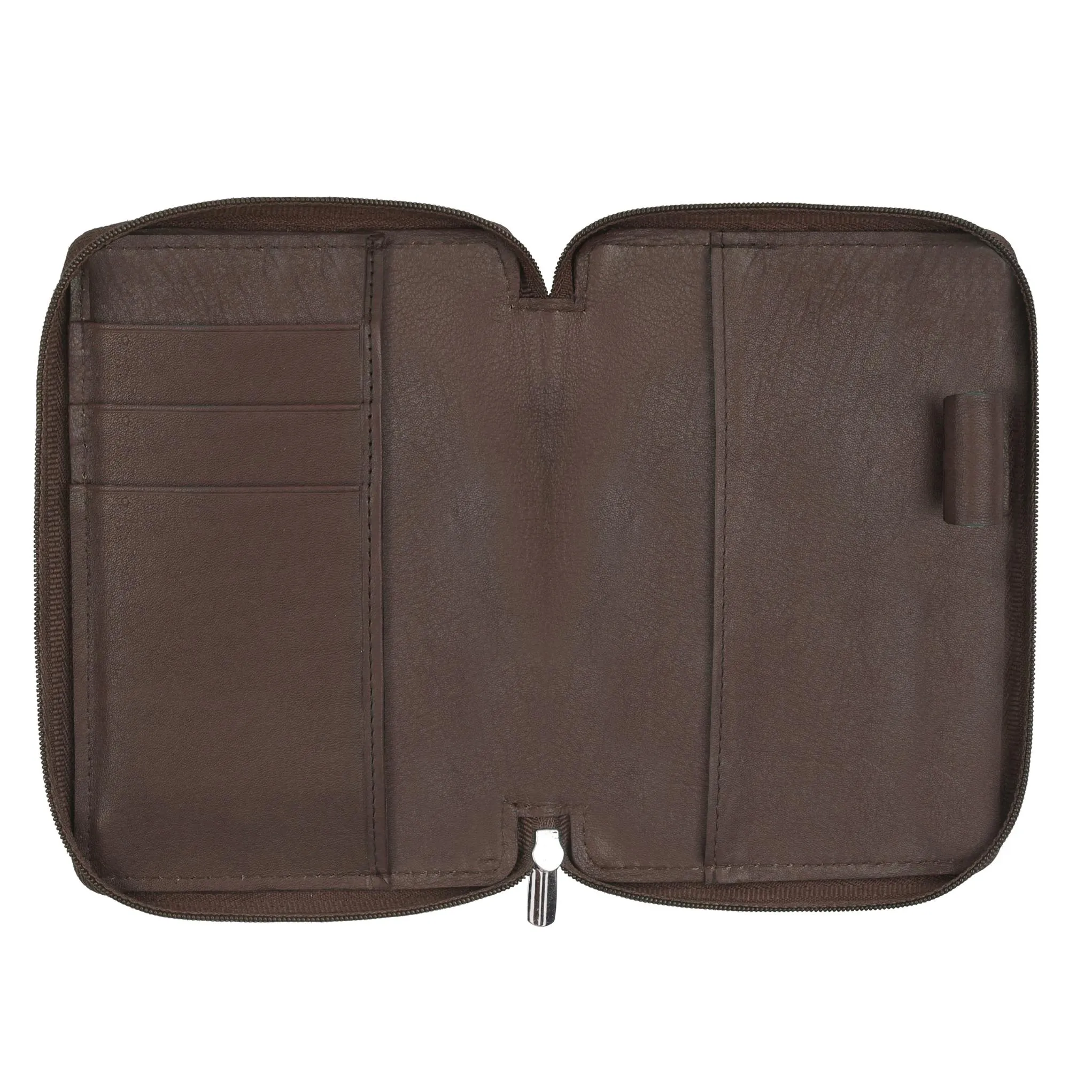 HUDSON RFID Protected Maroon Leather Passport Holder for Men & Women