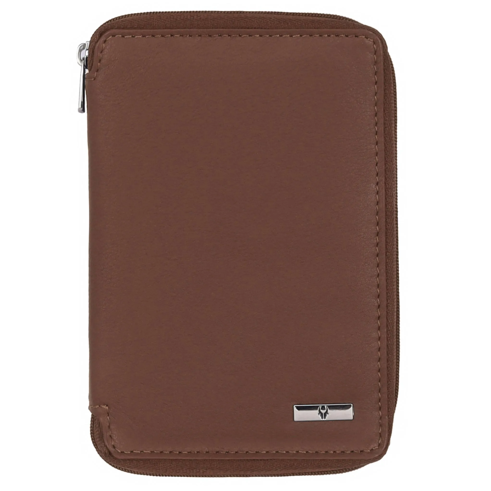 HUDSON RFID Protected Maroon Leather Passport Holder for Men & Women