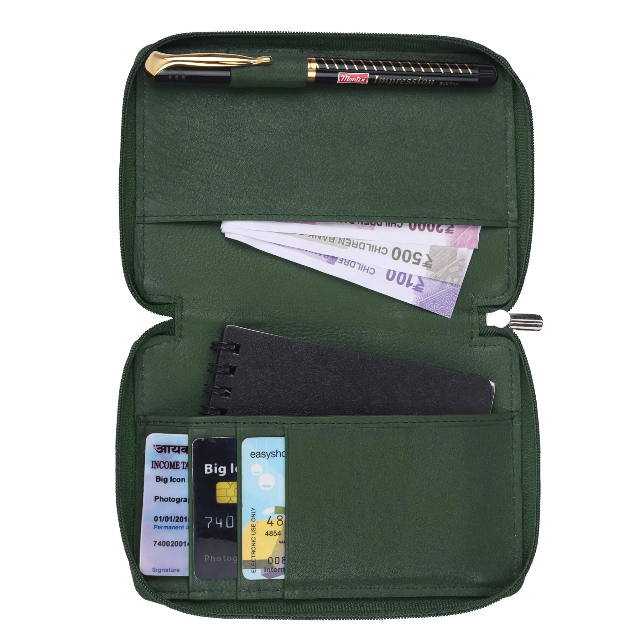HUDSON RFID Protected Maroon Leather Passport Holder for Men & Women