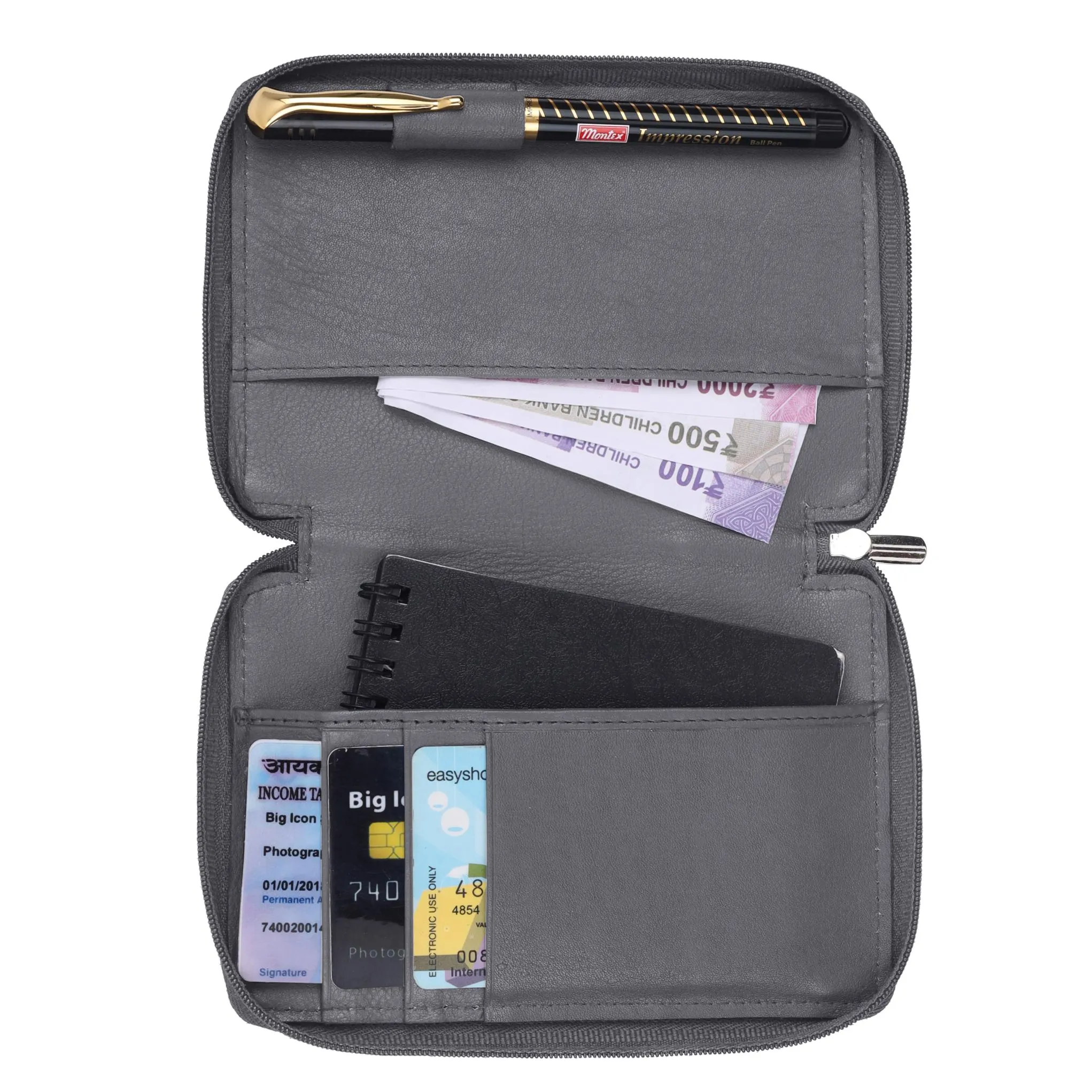 HUDSON RFID Protected Maroon Leather Passport Holder for Men & Women