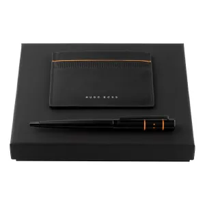 HUGO BOSS HPBC241S-Set HUGO BOSS Yellow (ballpoint pen & card holder)