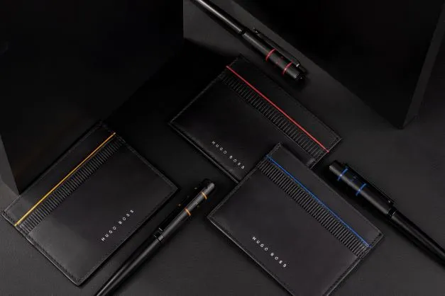 HUGO BOSS HPBC241S-Set HUGO BOSS Yellow (ballpoint pen & card holder)
