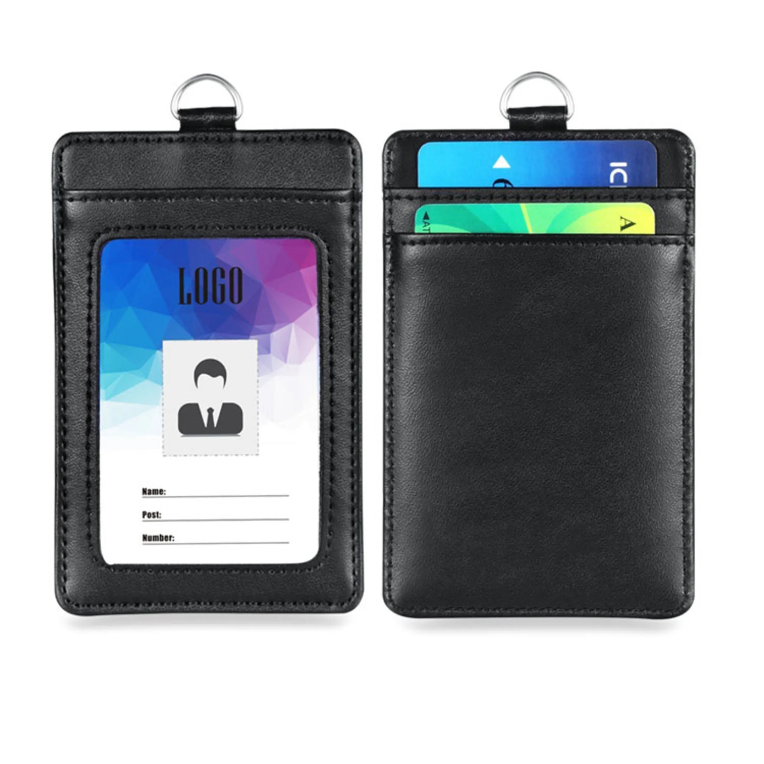 ID Badge Holder PU Leather