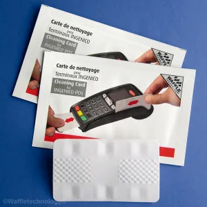 Ingenico Card Terminal Cleaning Card featuring Waffletechnology®