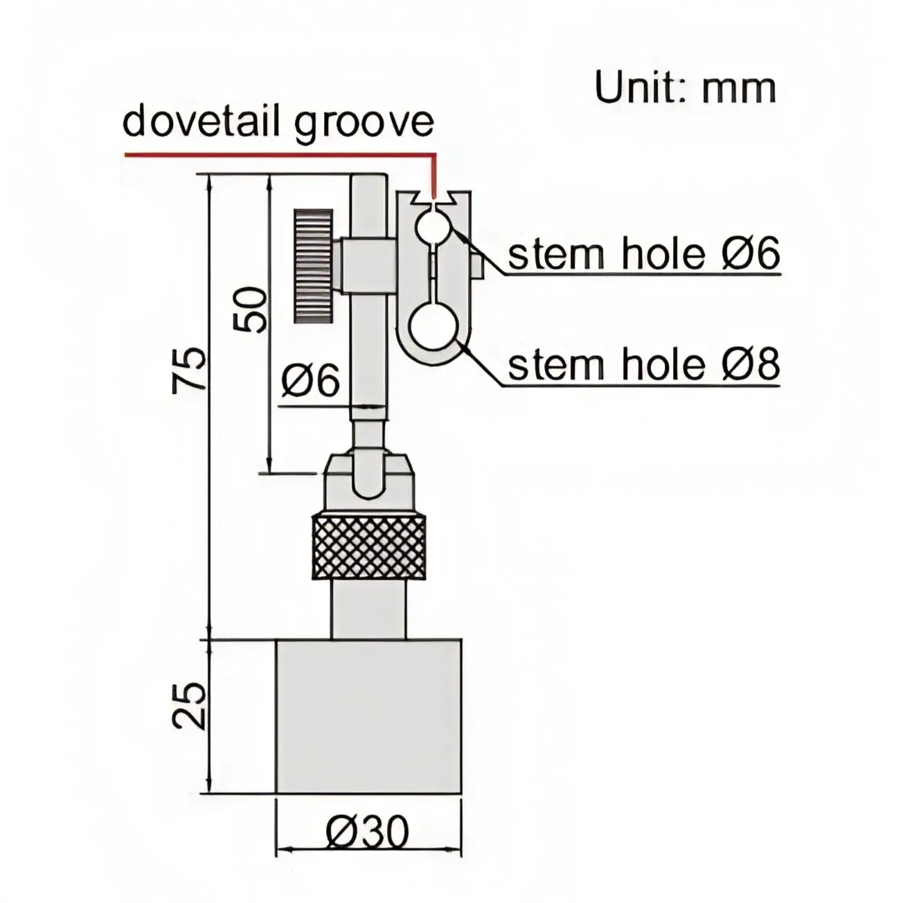 Insize Mini Magnetic Stand 10kgf Range Series 6211-10