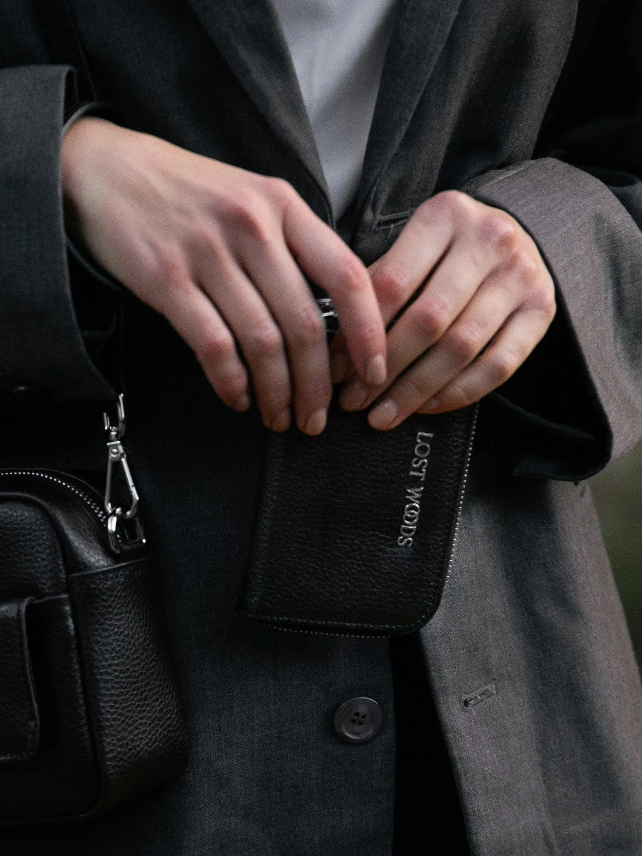 Iris MIRUM® Leather Vegan  Wallet | Black & Silver