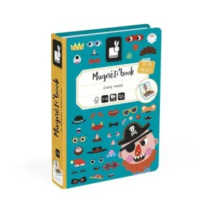 JANOD Magneti'book Crazy Faces - 52 Magnets (Blue)