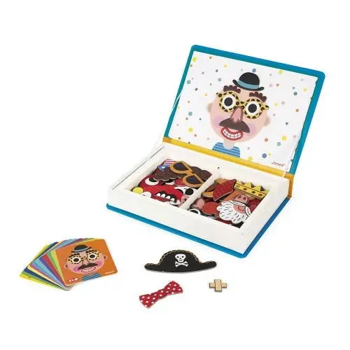 JANOD Magneti'book Crazy Faces - 52 Magnets (Blue)