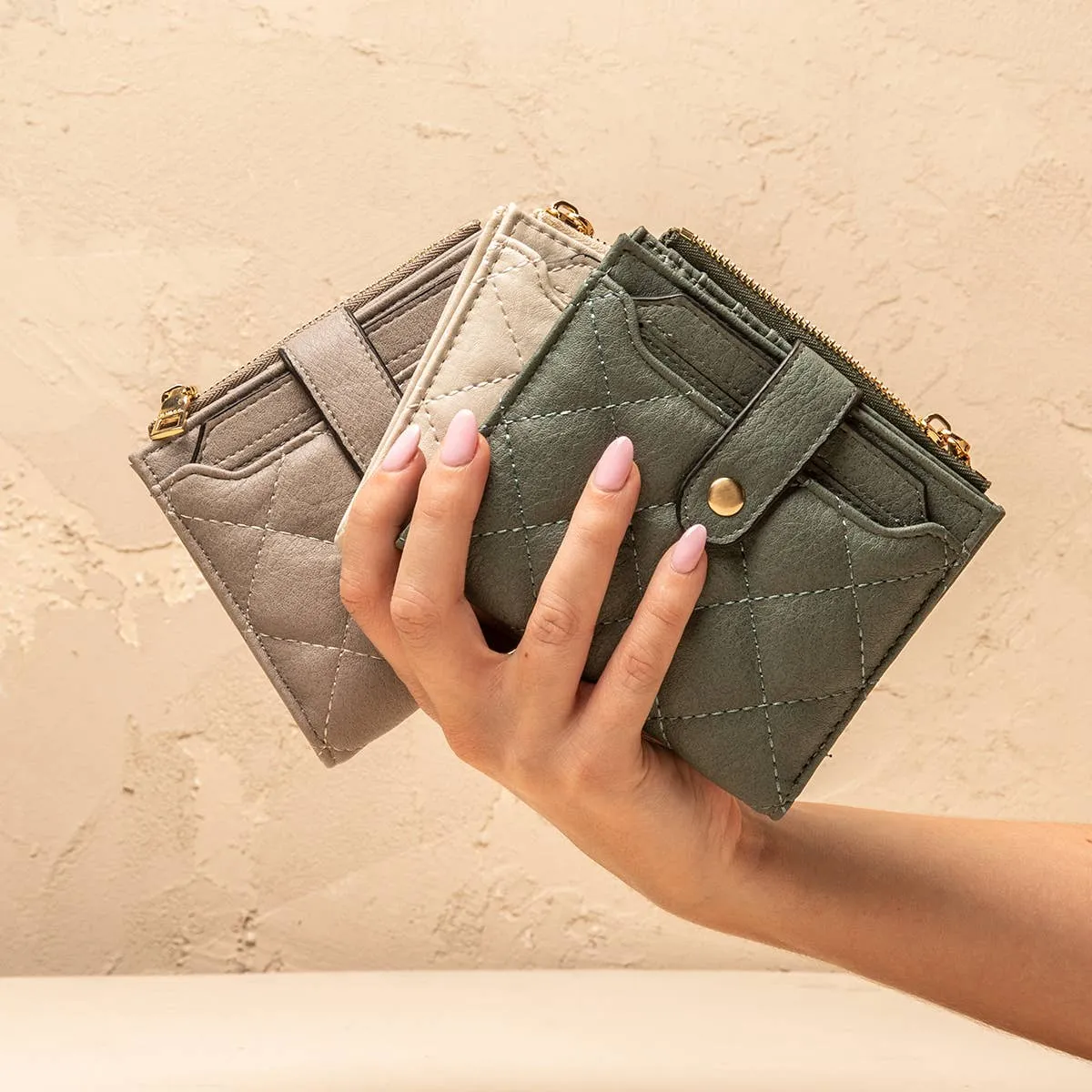 Jen & Co. - WL2228 Melody Quilted Zip Top Wallet