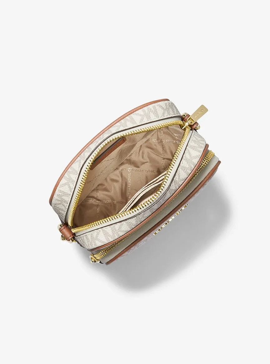 Jet Set Travel Medium Logo Crossbody Bag Vanilla Michael Kors