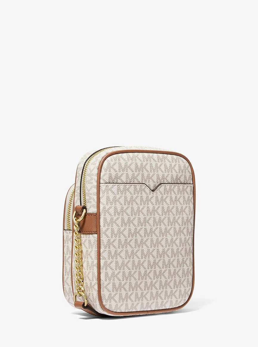 Jet Set Travel Medium Logo Crossbody Bag Vanilla Michael Kors