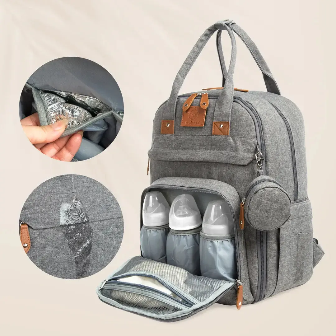 KeaBabies Rove Nappy Bag Backpack with Changing Pad