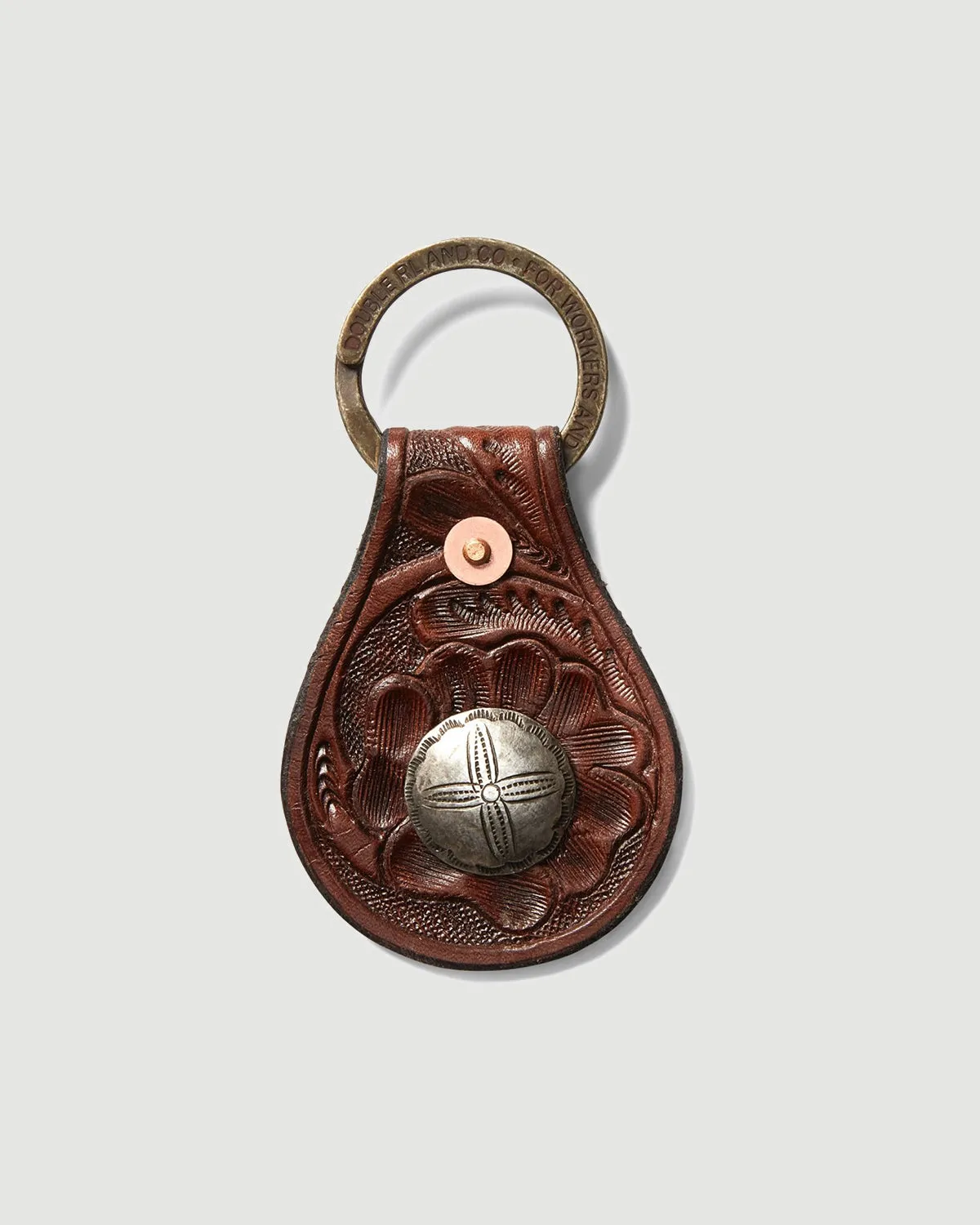 Key Ring Embossed Leather